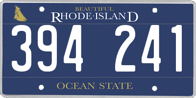 RI license plate 394241