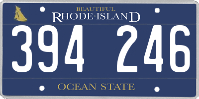 RI license plate 394246