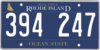 RI license plate 394247