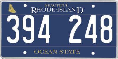 RI license plate 394248