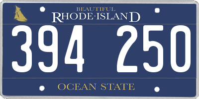 RI license plate 394250