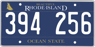 RI license plate 394256