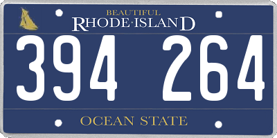 RI license plate 394264