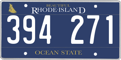 RI license plate 394271