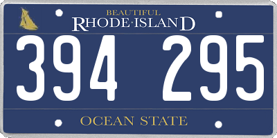 RI license plate 394295
