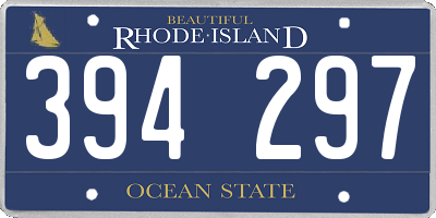 RI license plate 394297
