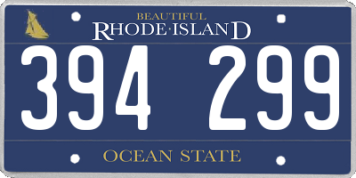 RI license plate 394299