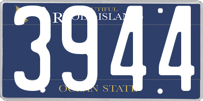 RI license plate 3944