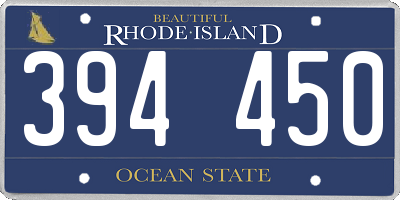 RI license plate 394450