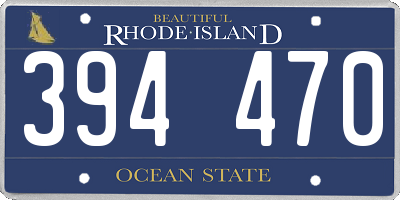 RI license plate 394470