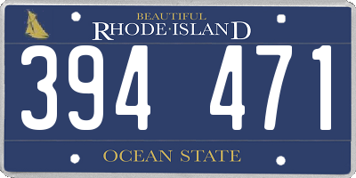 RI license plate 394471
