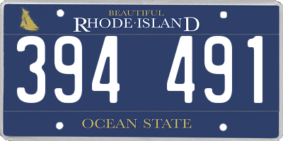 RI license plate 394491