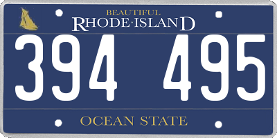 RI license plate 394495