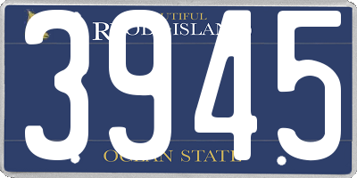 RI license plate 3945