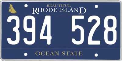 RI license plate 394528