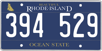 RI license plate 394529