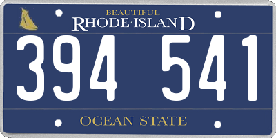 RI license plate 394541