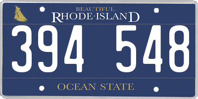 RI license plate 394548