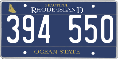 RI license plate 394550