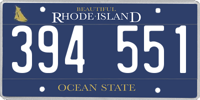 RI license plate 394551
