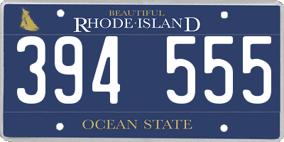 RI license plate 394555