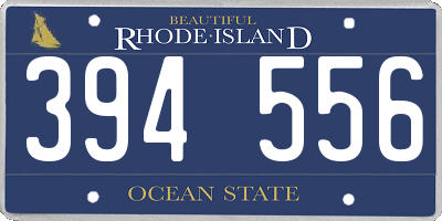RI license plate 394556