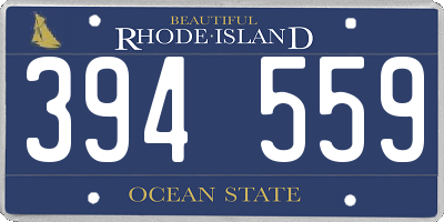 RI license plate 394559