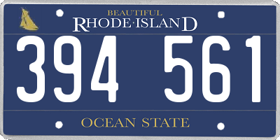 RI license plate 394561