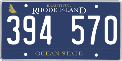 RI license plate 394570