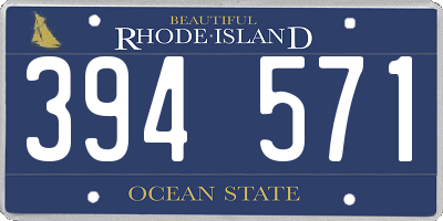 RI license plate 394571