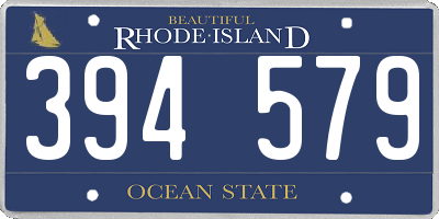 RI license plate 394579