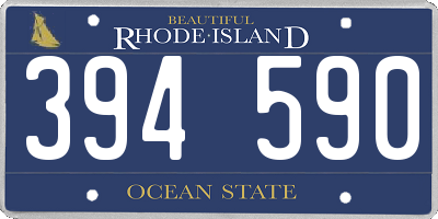 RI license plate 394590