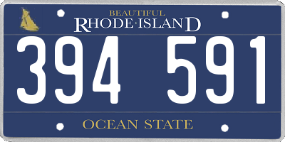 RI license plate 394591