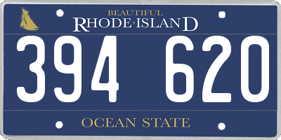 RI license plate 394620