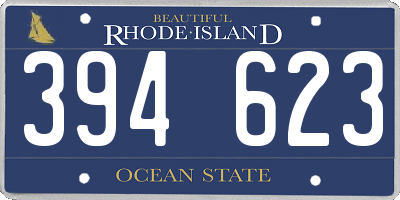 RI license plate 394623