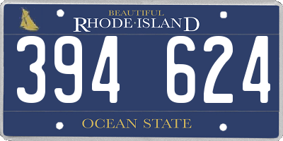 RI license plate 394624