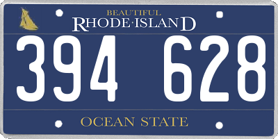 RI license plate 394628