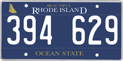 RI license plate 394629