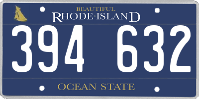 RI license plate 394632