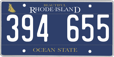 RI license plate 394655