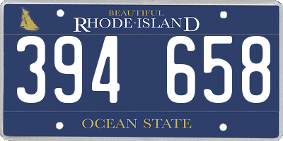 RI license plate 394658