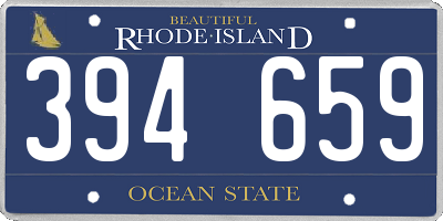 RI license plate 394659