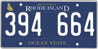 RI license plate 394664