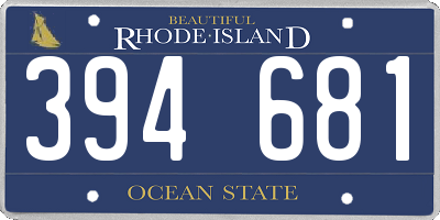 RI license plate 394681