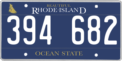 RI license plate 394682