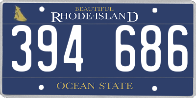 RI license plate 394686
