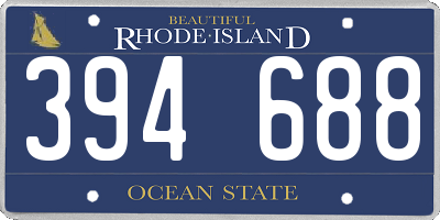 RI license plate 394688