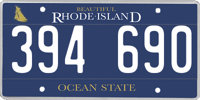 RI license plate 394690