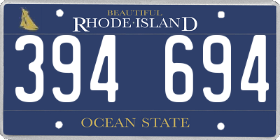 RI license plate 394694