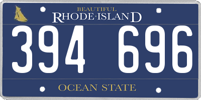RI license plate 394696